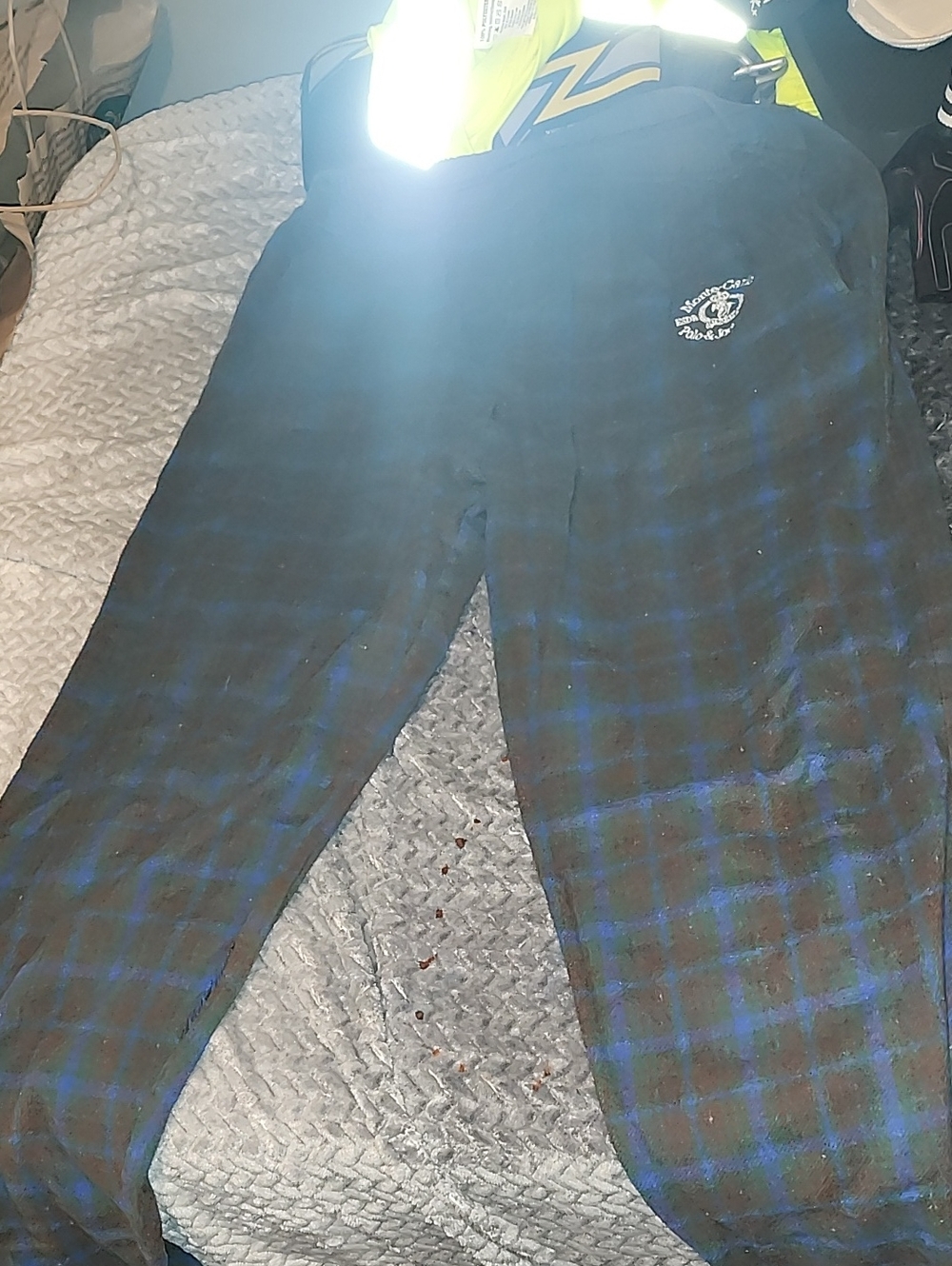 Men's Plaid Joggers - Black & Blue Comfortable Lounge Pants